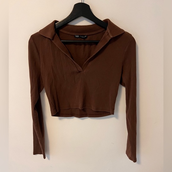 Zara cropped collared shirt - Picture 2 of 3